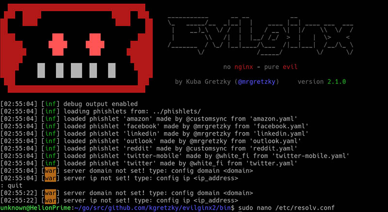 Evilginx Launch Phislets