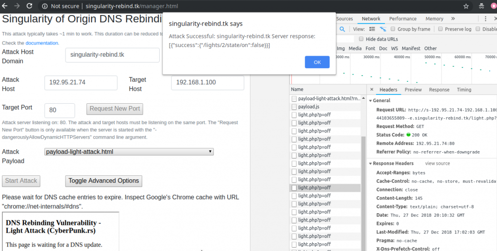 DNS Rebinding Manager