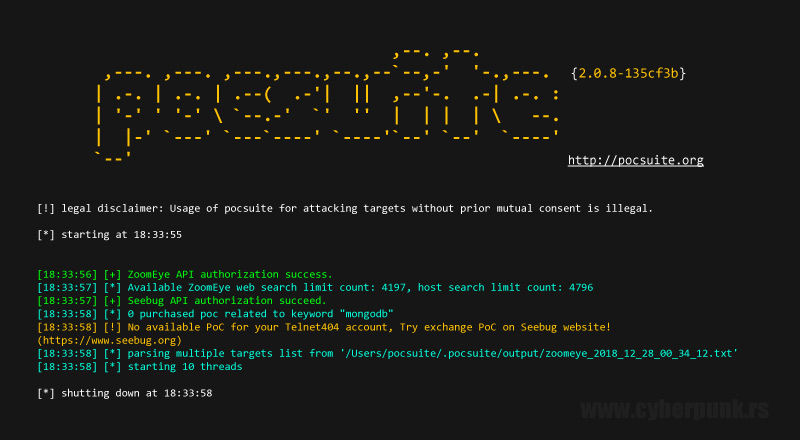 Pocsuite – Remote Vulnerability Testing Framework Pocsuite – Remote Vulnerability Testing Framework