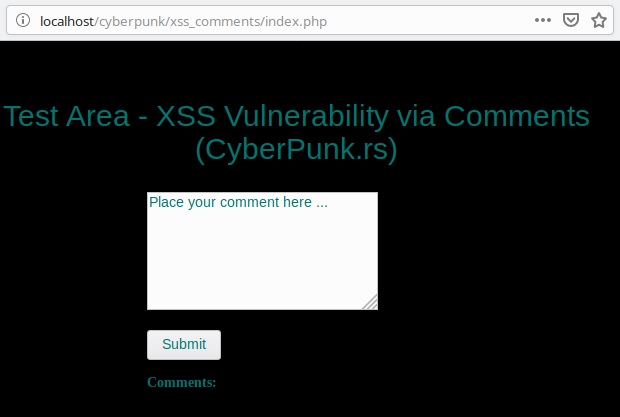XSStrike Usage Example Comments