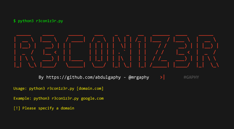R3con1z3r – Lightweight Web Information Gathering Tool R3con1z3r – Lightweight Web Information Gathering Tool