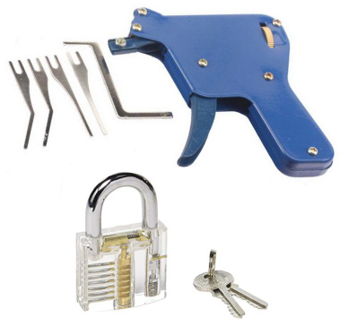 Snap gun and clear lock