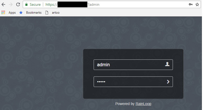 Rainloop Webmail Setup: Configuration - Login